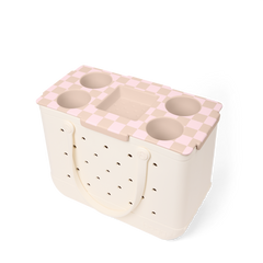 Top o' the Bogg to Ya - Checkered Linen/ Pink Marshmallow