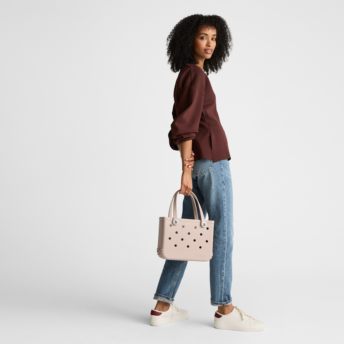 Bitty Bogg Bag - Checkered Coconut/Mushroom