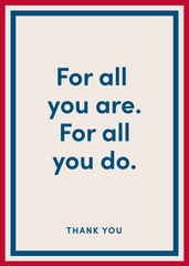 Thank You For All You Do Greeting Card