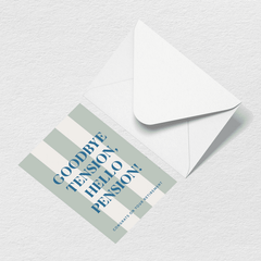 Hello Pension Greeting Card